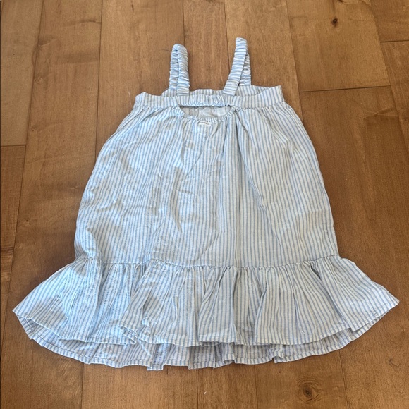 Light Blue & White Striped Ruffle Sundress - Picture 2 of 3